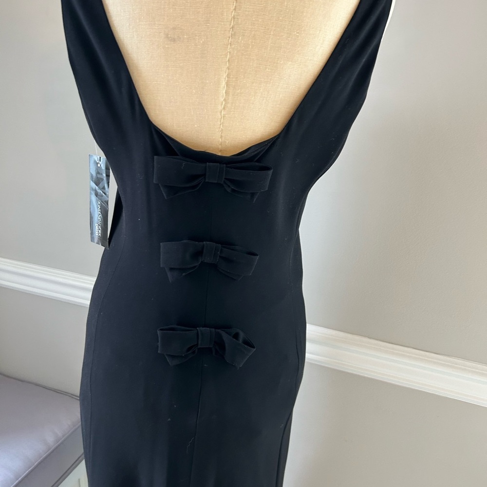 NWT Jones New York black dress with bow detail on back - Picture 6 of 10
